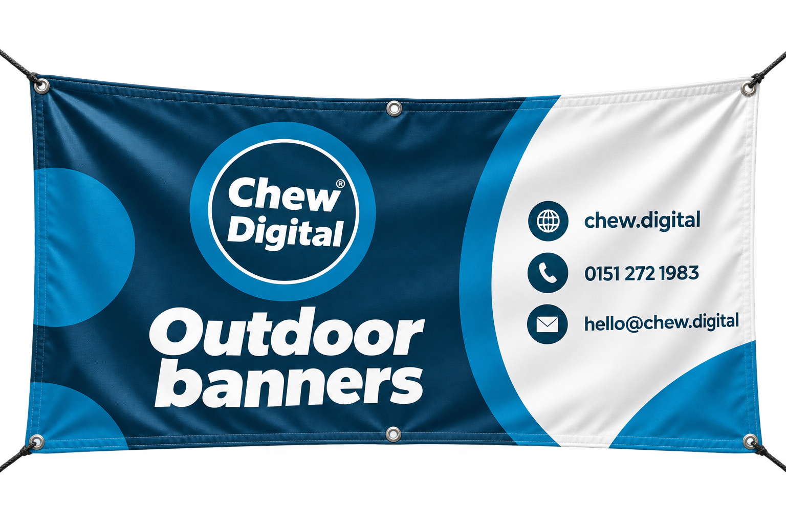 Chew Digital® outdoor banners product mockup